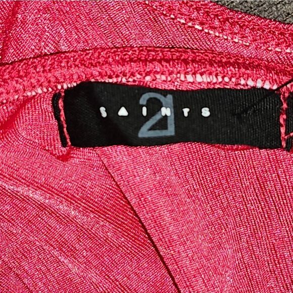 Saints 21 hot pink plunging v-neck backless bodysuit size small - Picture 5 of 9